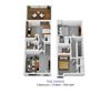 2 bed 1.5 bath floor plan 2 bed 1.5 bath floor plan at Bloomfield Apartments, Ohio